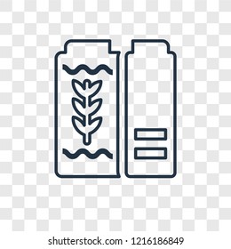 Cereal concept vector linear icon isolated on transparent background, Cereal concept transparency concept in outline style