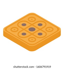 Cereal cookie icon. Isometric of cereal cookie vector icon for web design isolated on white background