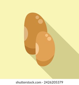 Cereal culture lentil icon flat vector. Nutrition agriculture. Sesame grain
