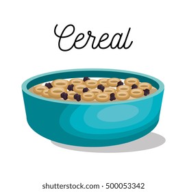 cereal dish healthy isolated