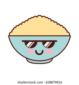 cereal dish kawaii character