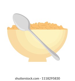 cereal dish with spoon