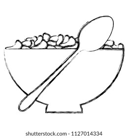 cereal dish with spoon