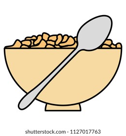 cereal dish with spoon