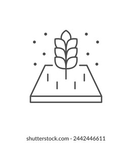 Cereal field line outline icon