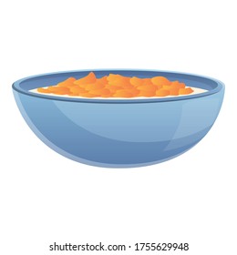 Cereal flakes icon. Cartoon of cereal flakes vector icon for web design isolated on white background