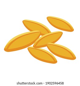 Cereal flakes icon. Isometric of cereal flakes vector icon for web design isolated on white background