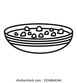 Cereal flakes milk icon. Outline cereal flakes milk vector icon for web design isolated on white background