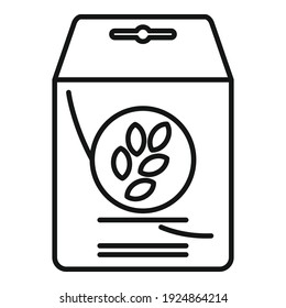 Cereal flakes muesli icon. Outline cereal flakes muesli vector icon for web design isolated on white background