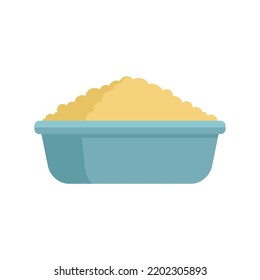 El cereal tira un icono de proteína. Ilustración plana del icono del vector proteico de copos de cereales aislado en fondo blanco