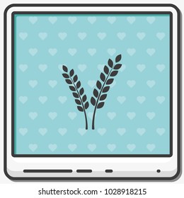 Cereal flat vector icon.