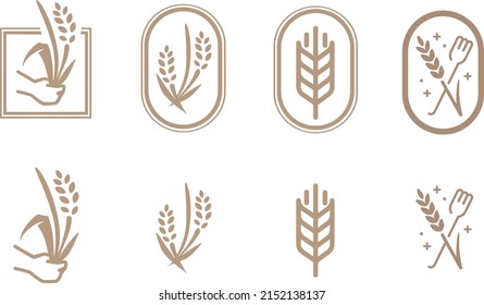 cereal flour organic wheat logo package 