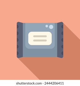 Cereal food pack icon flat vector. Crispy food. Meal sack product