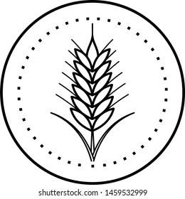 Cereal growing farm market icon in outline style. Coloring template for modification and customizing  according to a specific task