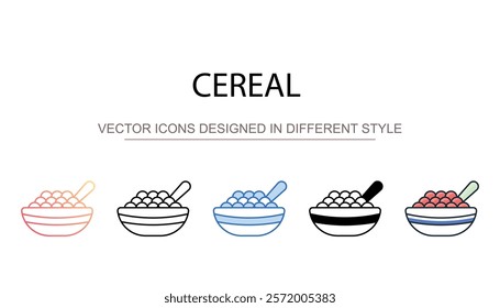 Cereal icon design with white background stock illustration