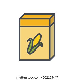 Cereal Icon Food Colored Breakfast
