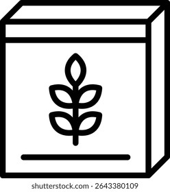 cereal icon illustration design with outline, this is not made from any AI generation