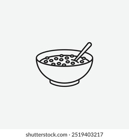 Cereal icon isolated on white background