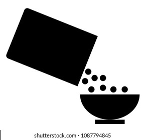 cereal icon on white background. cereal sign. flat style.
