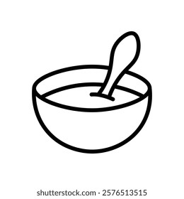 Cereal icon Outline vector for web ui