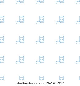 cereal icon pattern seamless white background. Editable line cereal icon. cereal icon pattern for web and mobile.