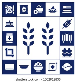  cereal icon set. 17 filled cereal icons.  Simple modern icons about  - Breakfast, Pancakes, Wheat, Crop, Soup, Bowl, Rice