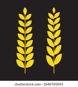 Cereal icon set, wheat ears icon vector, wheat, barley, oatmeal, flour, grain icon vector set isolated on white background. EPS 10.