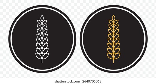 Cereal icon set, wheat ears icon vector, wheat, barley, oatmeal, flour, grain icon vector set isolated on white background. EPS 10.