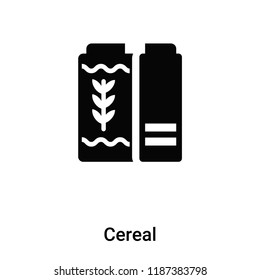 Cereal icon vector isolated on white background, logo concept of Cereal sign on transparent background, filled black symbol svg