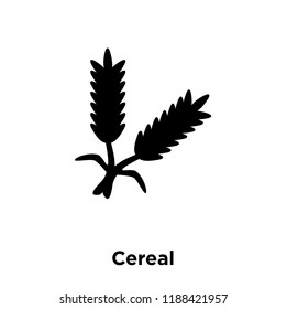 Cereal icon vector isolated on white background, logo concept of Cereal sign on transparent background, filled black symbol
