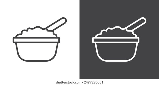 Cereal icon vector logo set collection for web app ui