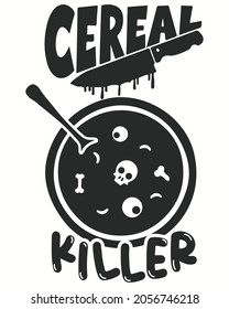 Cereal Killer Cake Halloween Vector illustration. Happy Halloween Background Vector illustration