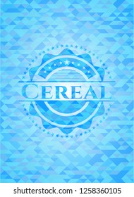 Cereal light blue mosaic emblem