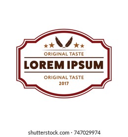 Cereal Logo Vintage Style. Flat Isolated Graphic Illustration