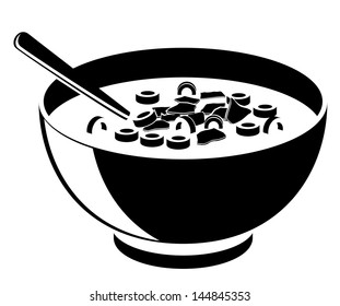 Cereal Meal Black Icon