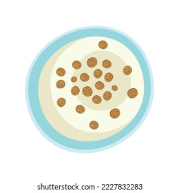 icono de cereal con desayuno de leche