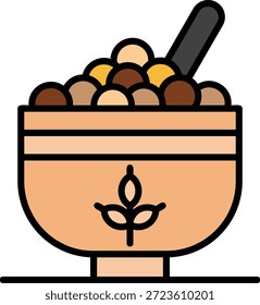 Cereal Nuevo Vector de diseño de iconos creativos