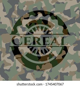 Cereal on camo texture. Vector Illustration. Detailed. 