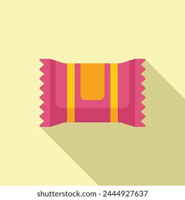 Cereal package snack icon flat vector. Lunch product. Fast food meal