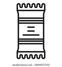 Cereal package snack icon outline vector. Lunch product. Fast food meal