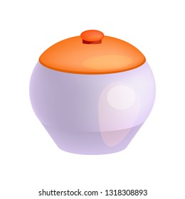 Cereal pot vector. Porridge, baking, food preparation. Kitchenware concept. Vector can be used for topics like cooking, household equipment, kitchen