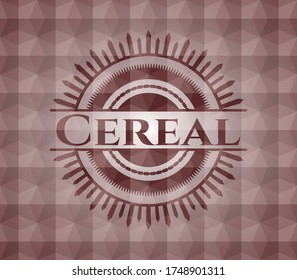 Cereal red geometric emblem. Seamless. 