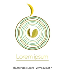 Cereal seed eco-friendly logo in the shape of an apple