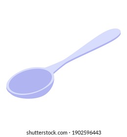 Cereal spoon icon. Isometric of cereal spoon vector icon for web design isolated on white background