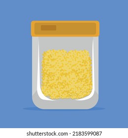 Cereal storage jar, illustration, vector