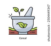 Cereal vector  Filled outline icon style illustration. Symbol on White background EPS 10 File