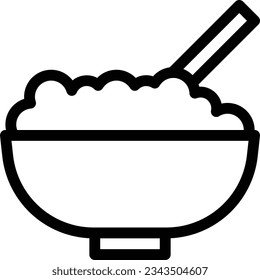 ilustración del vector cereal sobre un fondo transparente.Símbolos de calidad superior.Icono del vector de trazo para el concepto y el diseño gráfico.