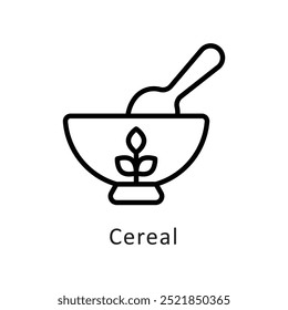 Descrição do vetor de cereais Icon style illustration. Símbolo no plano de fundo branco EPS 10 Arquivo