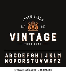 Cereal Vintage Logo Flat Isolated Graphic Vector