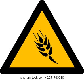 Cereal warning vector illustration. Flat illustration iconic design of cereal warning, isolated on a white background.